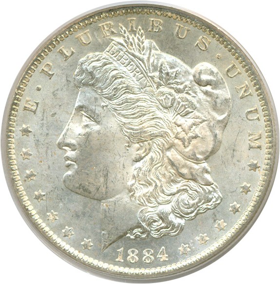 image for: Top 100 VAM: 1884-O $1 VAM 6  O/O PCGS MS63 