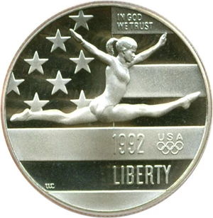 image for: 1992-S 50c Olympic Gymnast PCGS Proof 69 DCameo