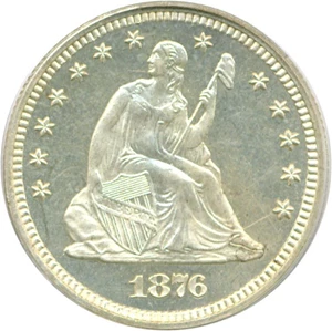 image for: 1876 25c PCGS Proof 64