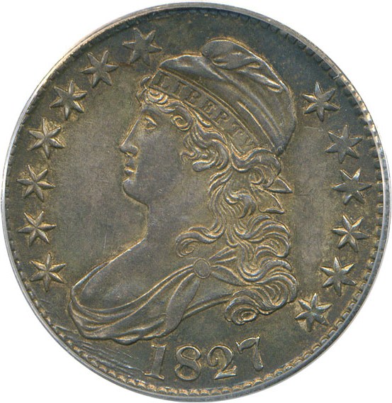 image for: 1827 50c Square Base 2 PCGS/CAC AU58