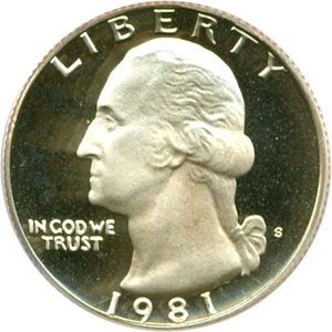 image for: 1981-S 25c Ty.2 PCGS Proof 69 DCameo