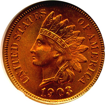 image for: 1903 1c  NGC/CAC MS65 RD