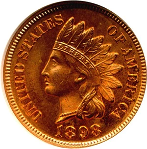 image for: 1898 1c NGC MS65 RD