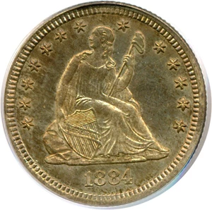 image for: 1884 25c PCGS/CAC Proof 64