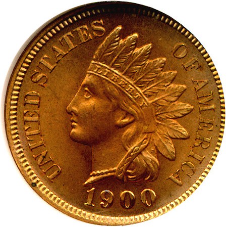 image for: 1900 1c  NGC MS65 RD