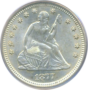 image for: 1877-S 25c PCGS MS64