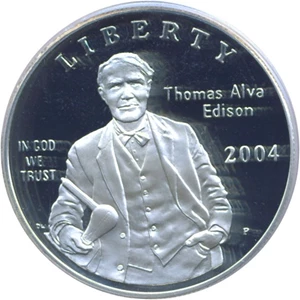 image for: 2004-P $1 Edison PCGS Proof 69 DCameo