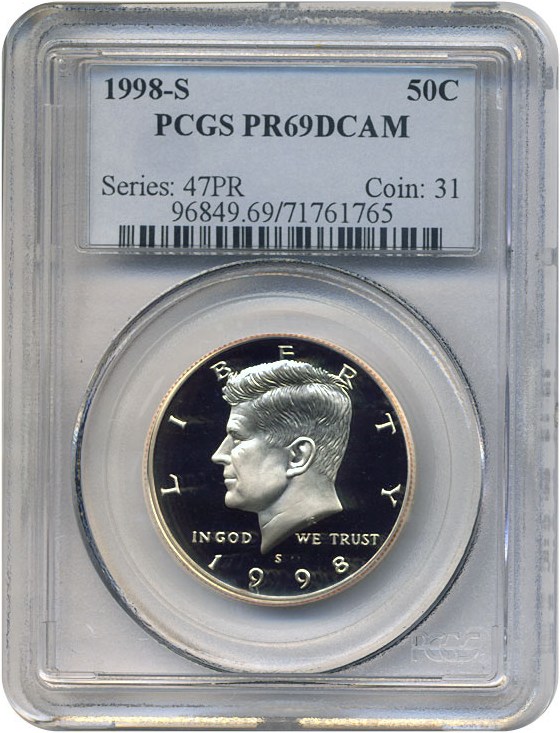 image for: 1998-S 50c  PCGS Proof 69 DCameo