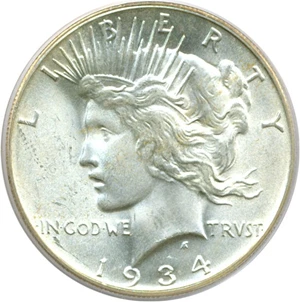 image for: 1934-S $1 PCGS MS64