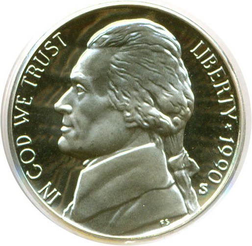 image for: 1990-S 5c  PCGS Proof 69 DCameo