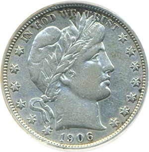 image for: 1906 50c DGS XF40 (Cleaned)