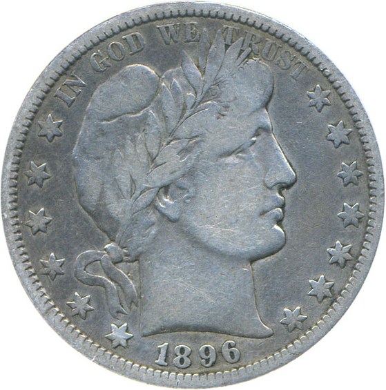 image for: 1896-S 50c DGS F12  (Cleaned)