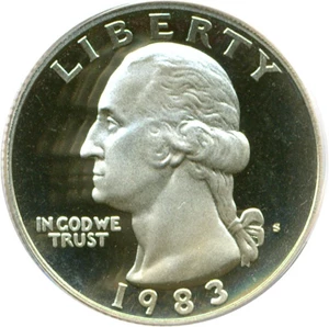 image for: 1983-S 25c PCGS Proof 69 DCameo