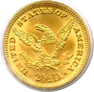 image for: 1893 $2 1/2 PCGS/CAC MS63