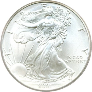 image for: 2001 $1 Silver Eagle PCGS Gem Uncirculated WTC Ground Zero Recovery