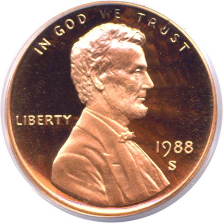 image for: 1988-S 1c  PCGS Proof 69 RD DCameo