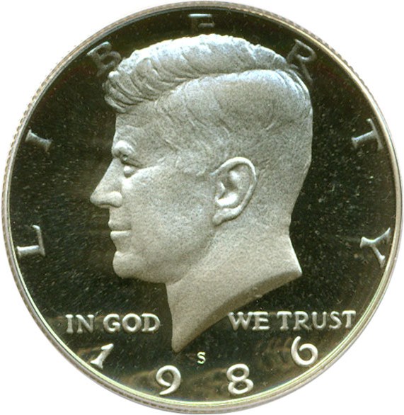 image for: 1986-S 50c  PCGS Proof 69 DCameo