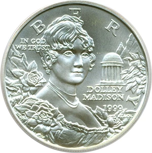 image for: 1999-P $1 Dolley Madison PCGS MS69