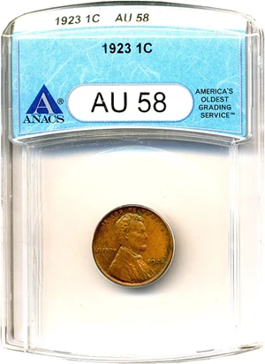 image for: 1923 1c ANACS AU58 BN