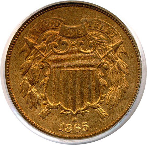 image for: 1865 2c  PCGS MS65 RD