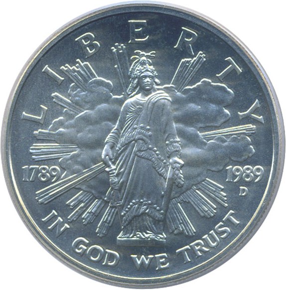 image for: 1989-D $1 Congress PCGS MS69 