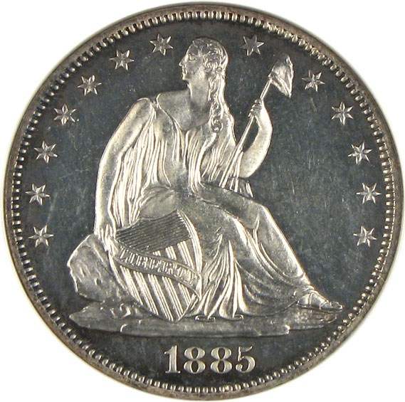 image for: 1885 50c  NGC Proof 65 Cameo