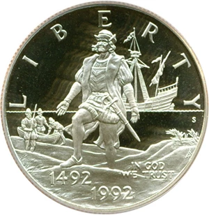 image for: 1992-S 50c Columbus PCGS Proof 69 DCameo