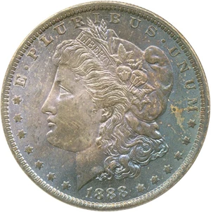 image for: 1888-O $1 NGC MS64 *Color*