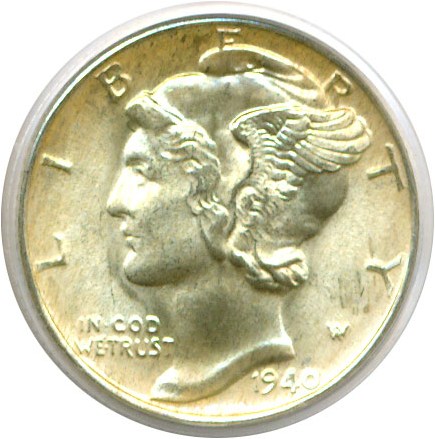 image for: 1940 10c  PCGS MS67 