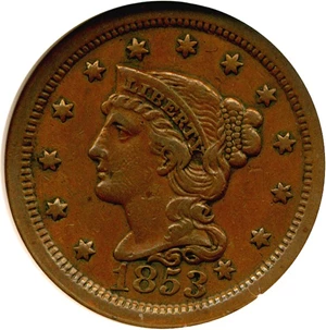 image for: 1853 1c NGC XF45 BN