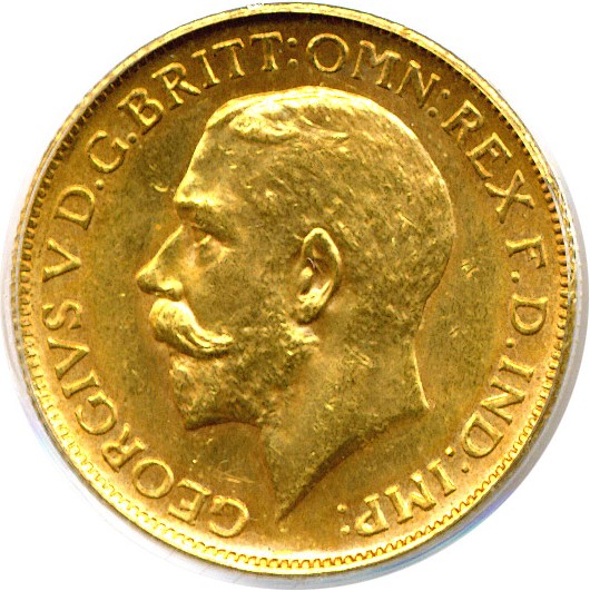 image for: Australia: 1911-S Sov (KM-29) PCGS MS64