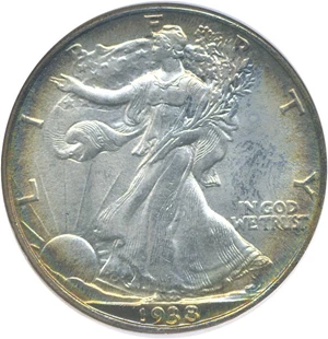 image for: 1938 50c NGC MS65