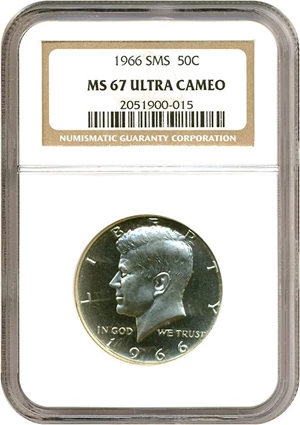 image for: 1966 50c SMS NGC MS67 Ultra Cameo