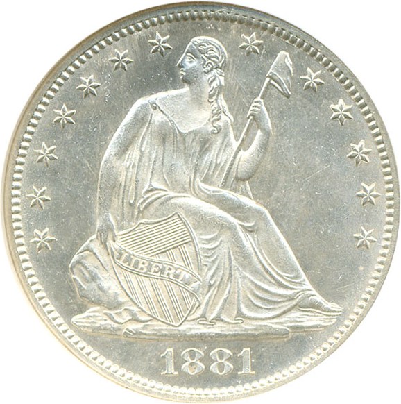 image for: 1881 50c  NGC MS65 PL