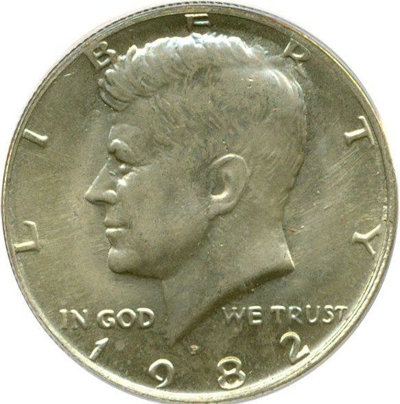 image for: 1982-P 50c  ANACS MS65 (Breen-5323, No Designer's Initials)