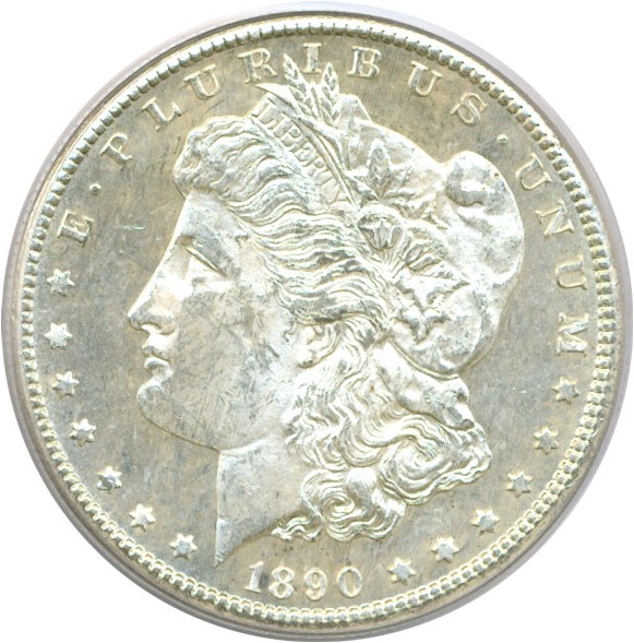 image for: 1890-CC $1  PCGS/CAC MS62 PL