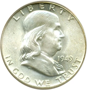 image for: 1949 50c PCGS MS64
