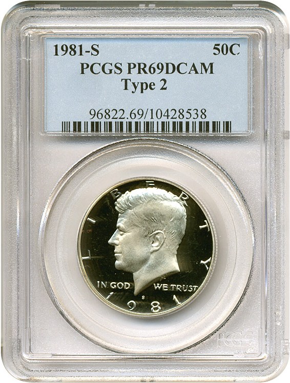 image for: 1981-S 50c Ty.2 PCGS Proof 69 DCameo