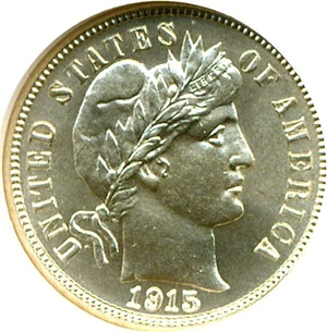 image for: 1915-S 10c NGC MS65
