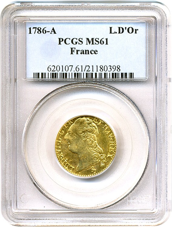 image for: France: 1786-A L.D'Or  PCGS MS61