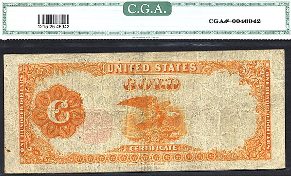 image for: Fr.1215 1922 $100  CGA VF25  [N218066]