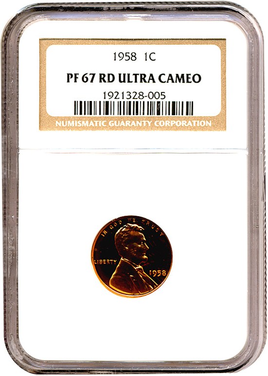 image for: 1958 1c  NGC Proof 67 RD Ultra Cameo