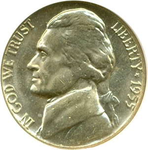 image for: 1955-D/S 5c ANACS MS64