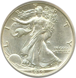 image for: 1919 50c PCGS MS63
