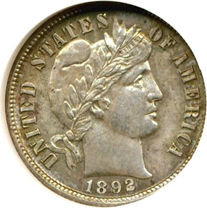 image for: 1892 10c NGC MS62