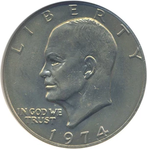 image for: 1974 $1 NGC MS65
