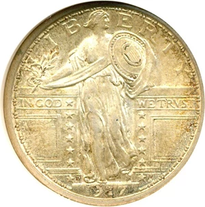 image for: 1917-D 25c Ty.1 NGC AU58 FH