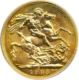 image for: Canada: 1908-C Sov PCGS Specimen 64