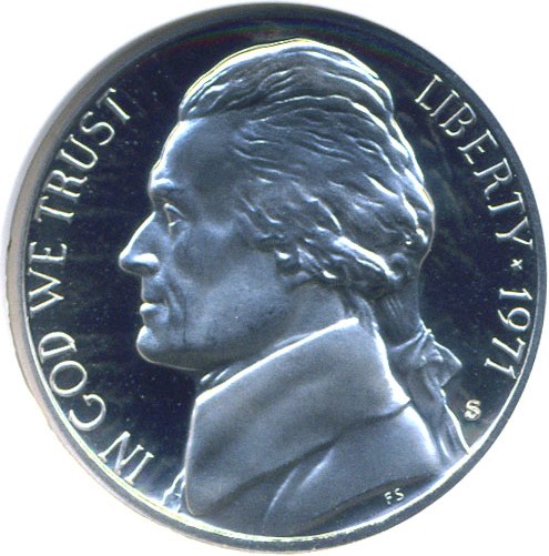 image for: 1971-S 5c  NGC Proof 67 UCameo