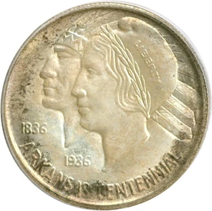 image for: 1935-D 50c Arkansas PCGS MS66